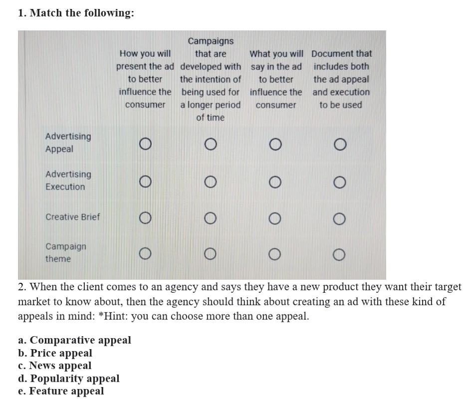 Marketing Plz solve these questions accurately