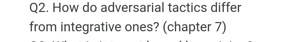 Q2. How do adversarial tactics differ from