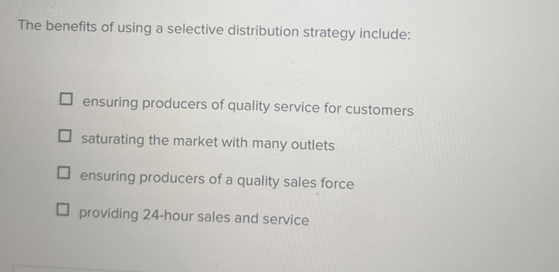 The benefits of using a selective distribution