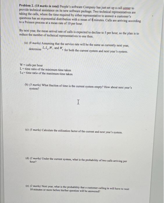 Problem 2. (18 marks in total) People's software