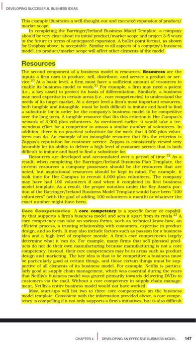 (Developing an Effective Business Model) in the