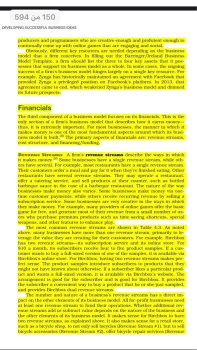 (Developing an Effective Business Model) in the