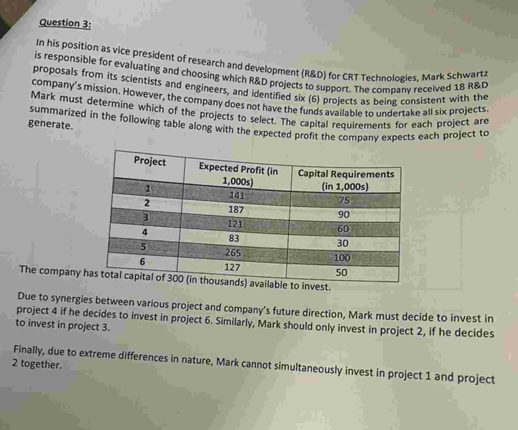 is responsible for evaluating and choosing which