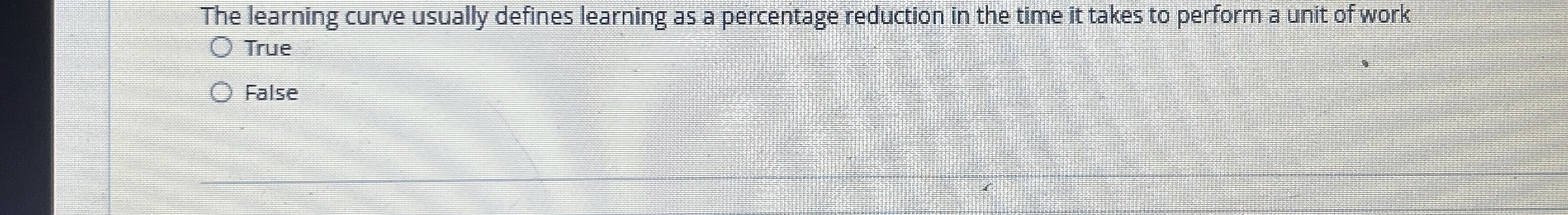 The learning curve usually defines learning as a