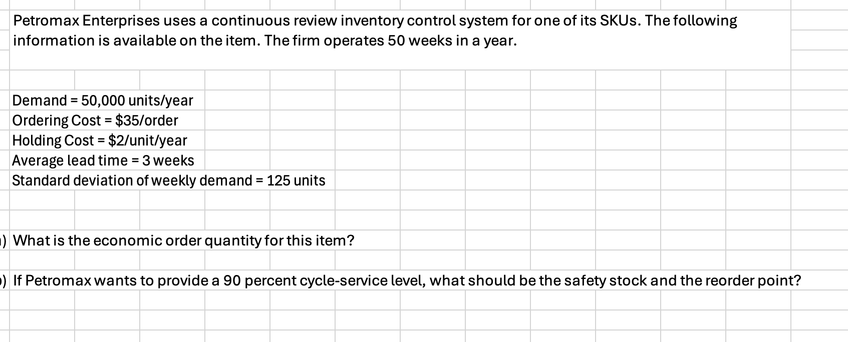 Petromax Enterprises uses a continuous review