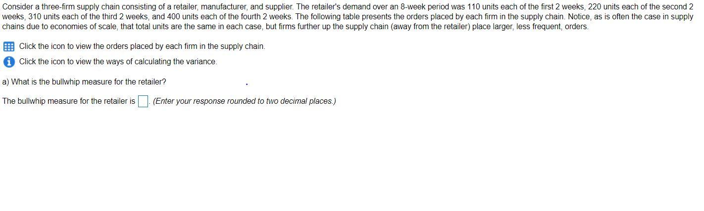 b. What is the bullwhip measure for the