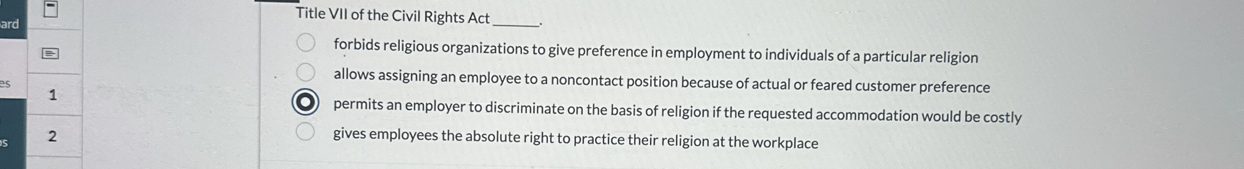Title VII of the Civil Rights Act forbids