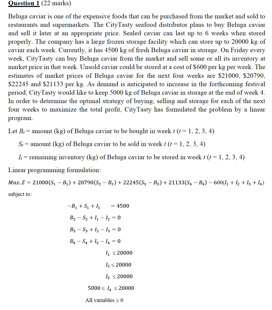Show me the detail steps to solve Question 1 ( 2