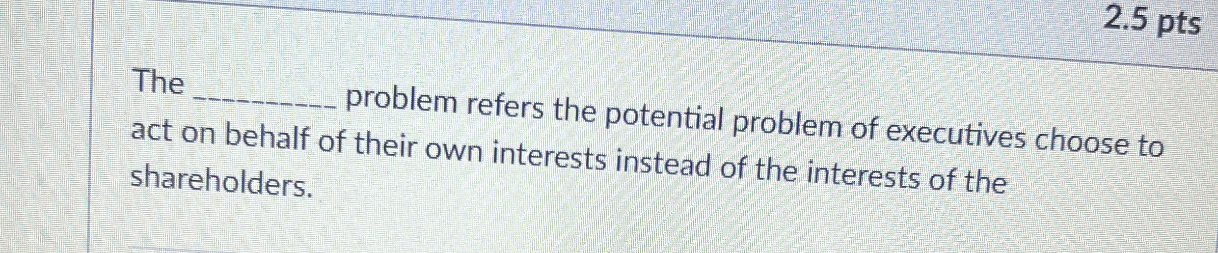 2 . 5 pts The problem refers the potential