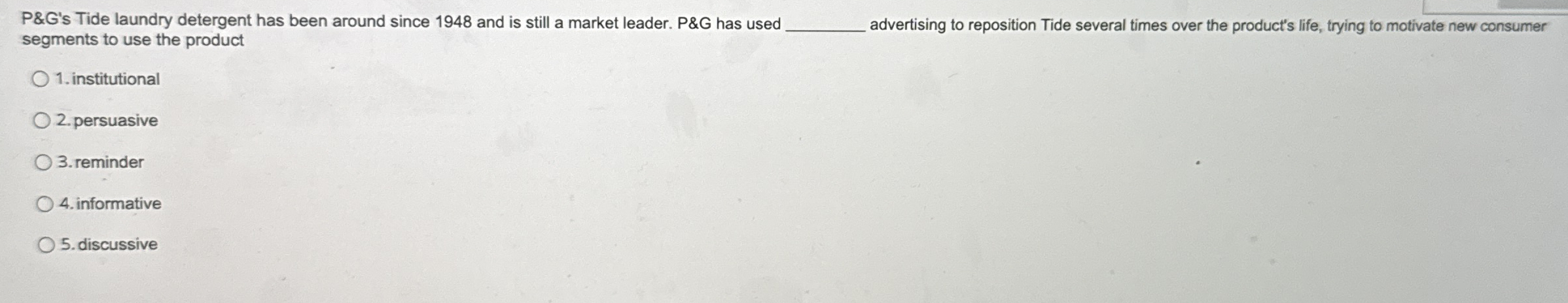 P&G ' s Tide laundry detergent has been around