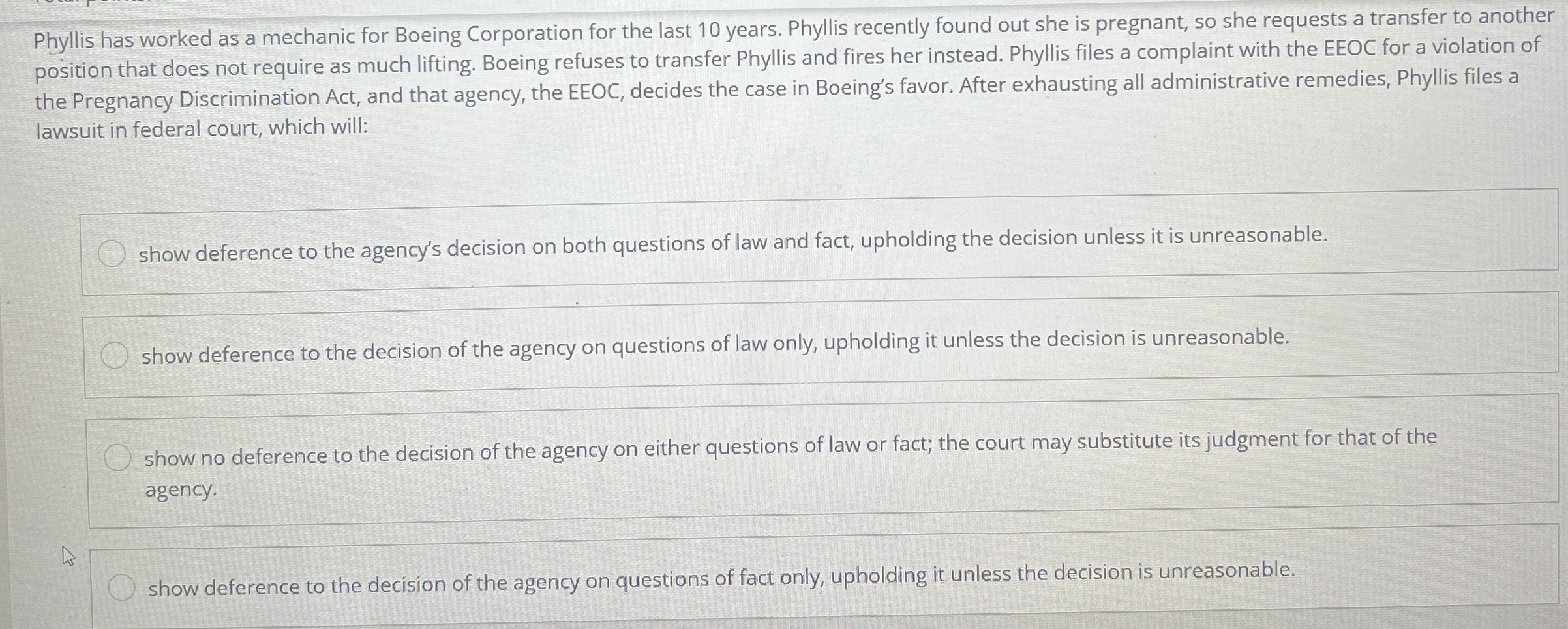 Phyllis has worked as a mechanic for Boeing