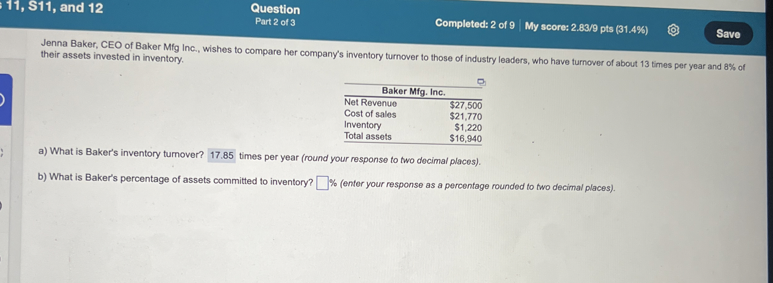 1 1 , S 1 1 , and 1 2 Question Part 2 of 3