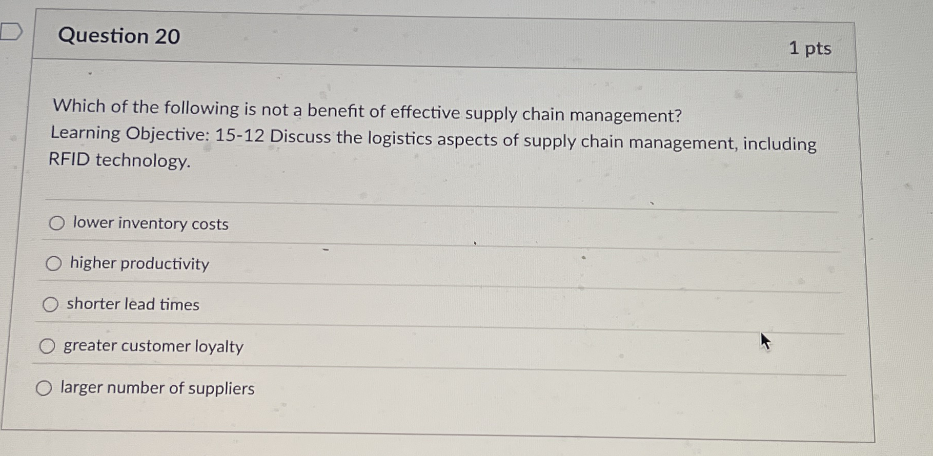 Question 2 0 1 pts Which of the following is not