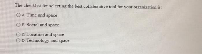 The checklist for selecting the best