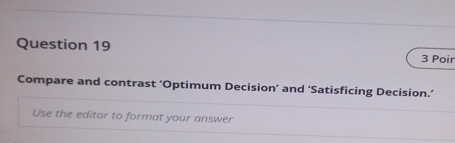 q19 Question 19 3 Poir Compare and contrast