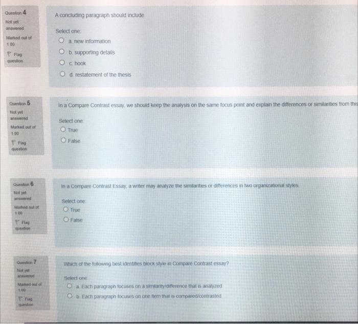 Question 8 We should avoid using one of the