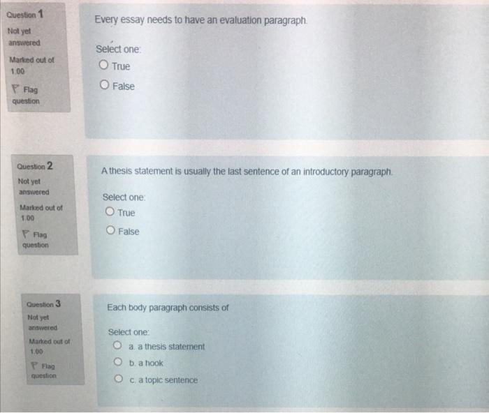 Question 8 We should avoid using one of the