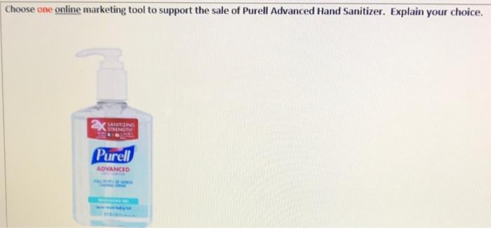 Choose one online marketing tool to support the