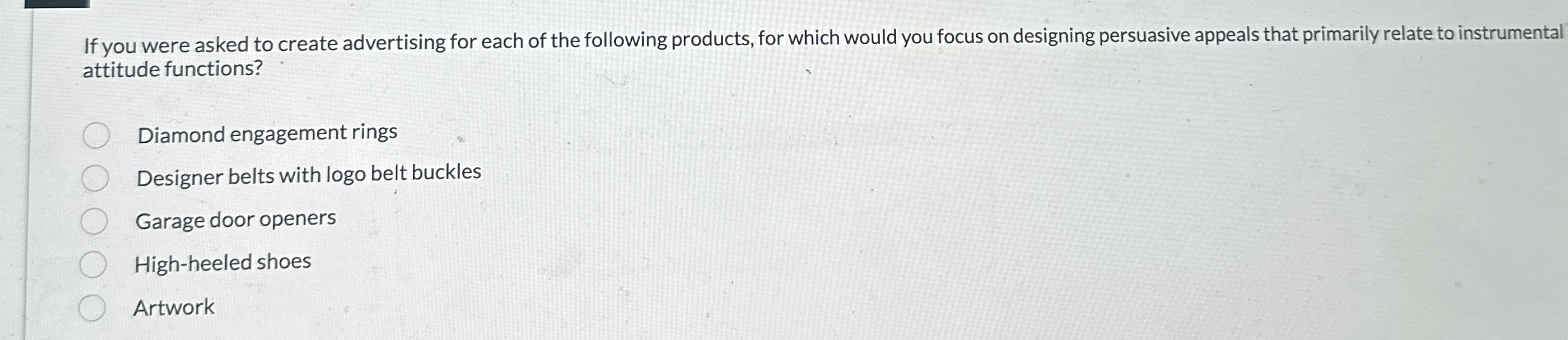 If you were asked to create advertising for each