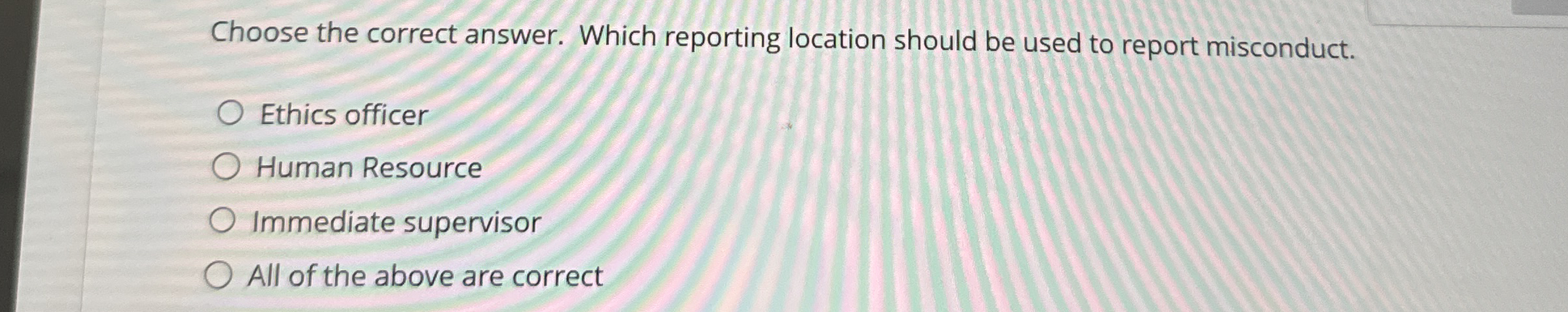 loose the correct answer. Which reporting