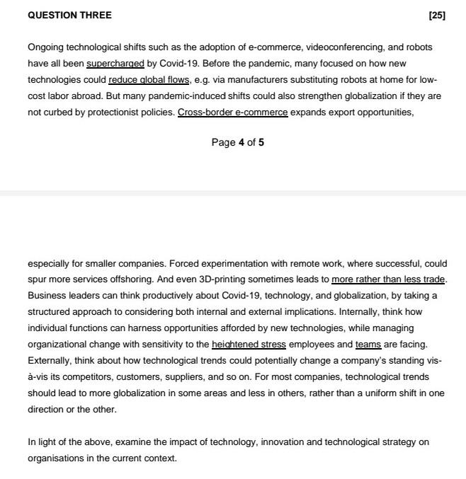 In light of the above, examine the inpact of