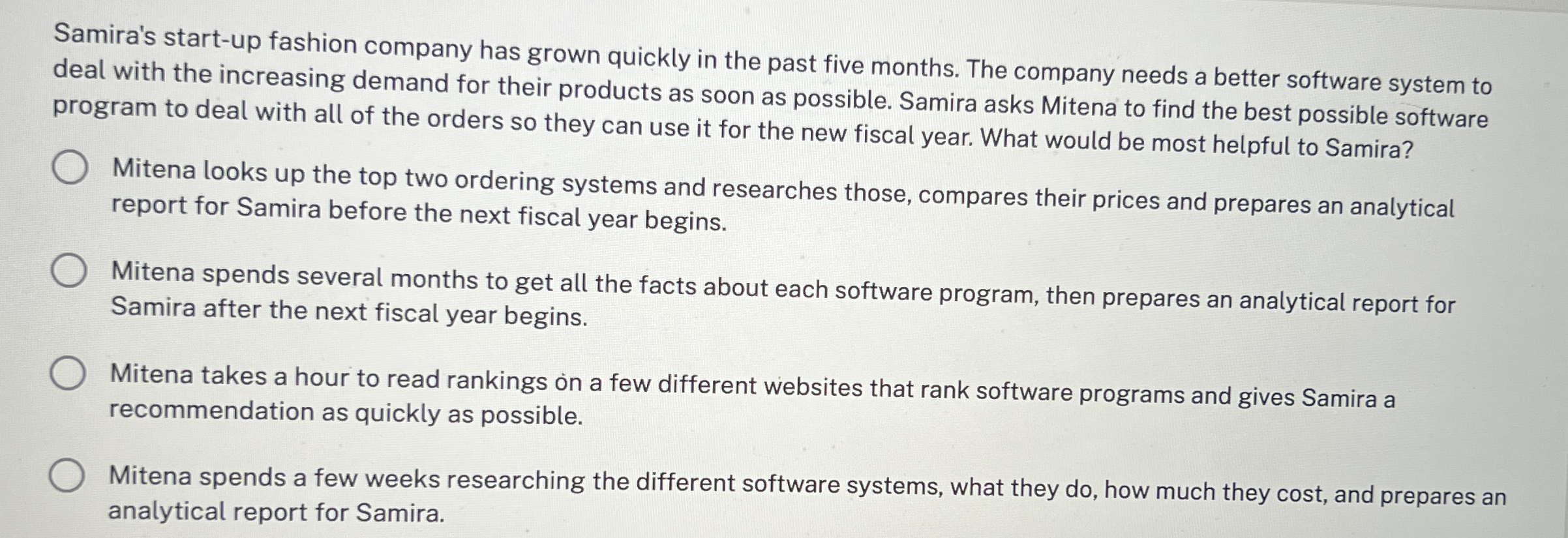 Samira's start - up fashion company has grown