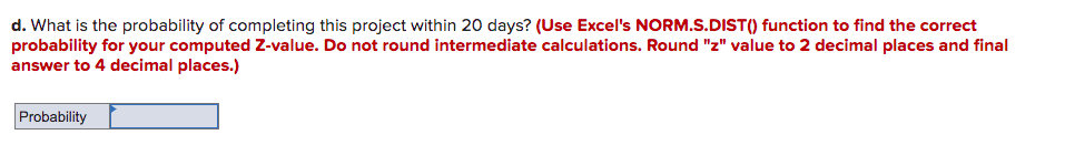 The following represents a project that should be