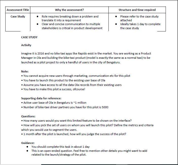 Assessment Title Case Study Why the assessment?