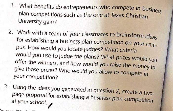 Please solve the three questions after reading