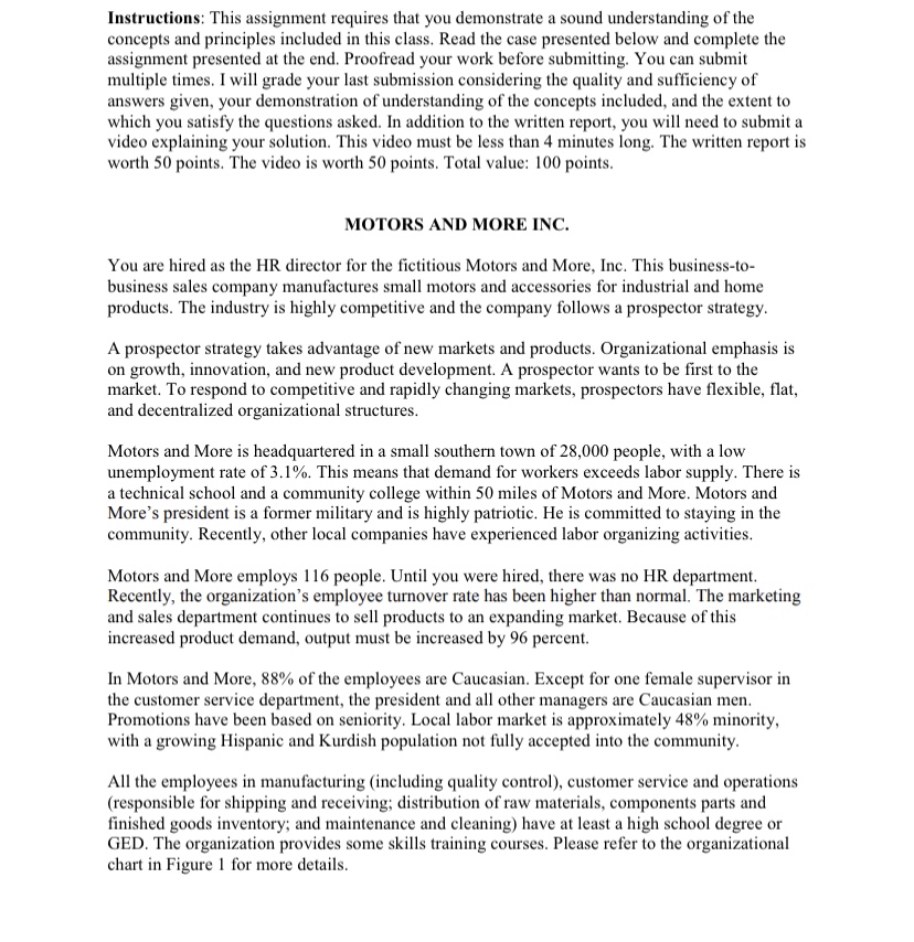 Instructions: This assignment requires that you