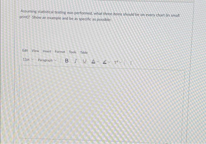 Assuming statistical testing was performed, what