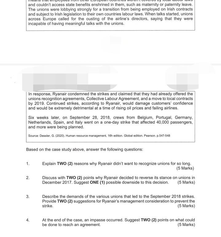 Human Resource Management SECTION B: CASE STUDY