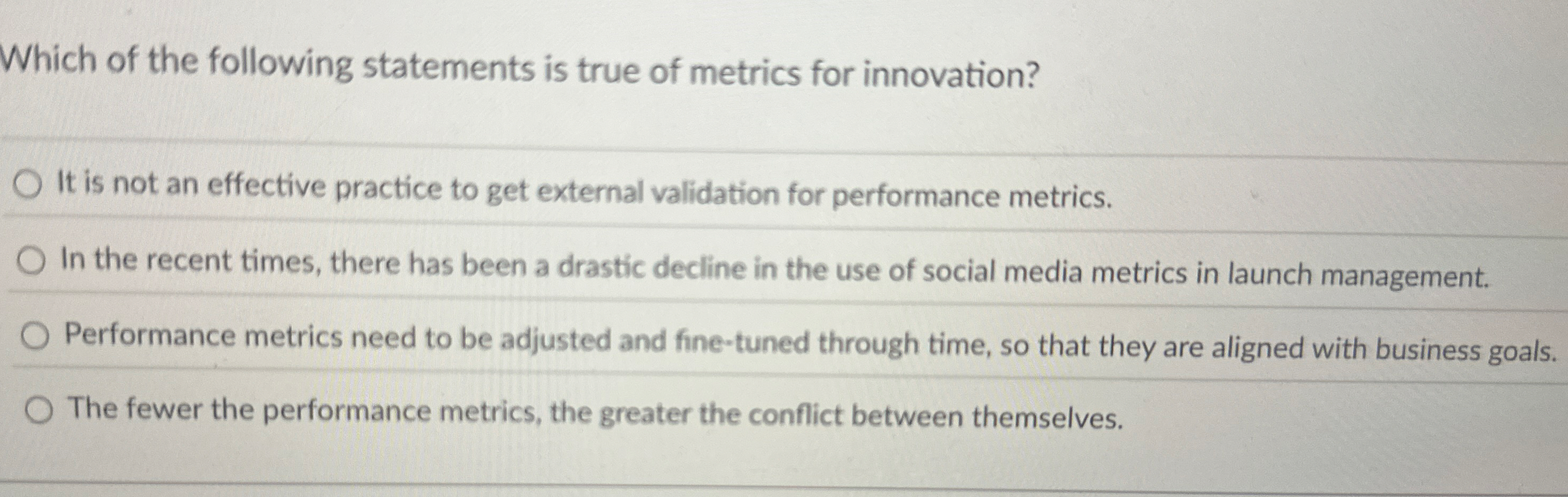 Which of the following statements is true of