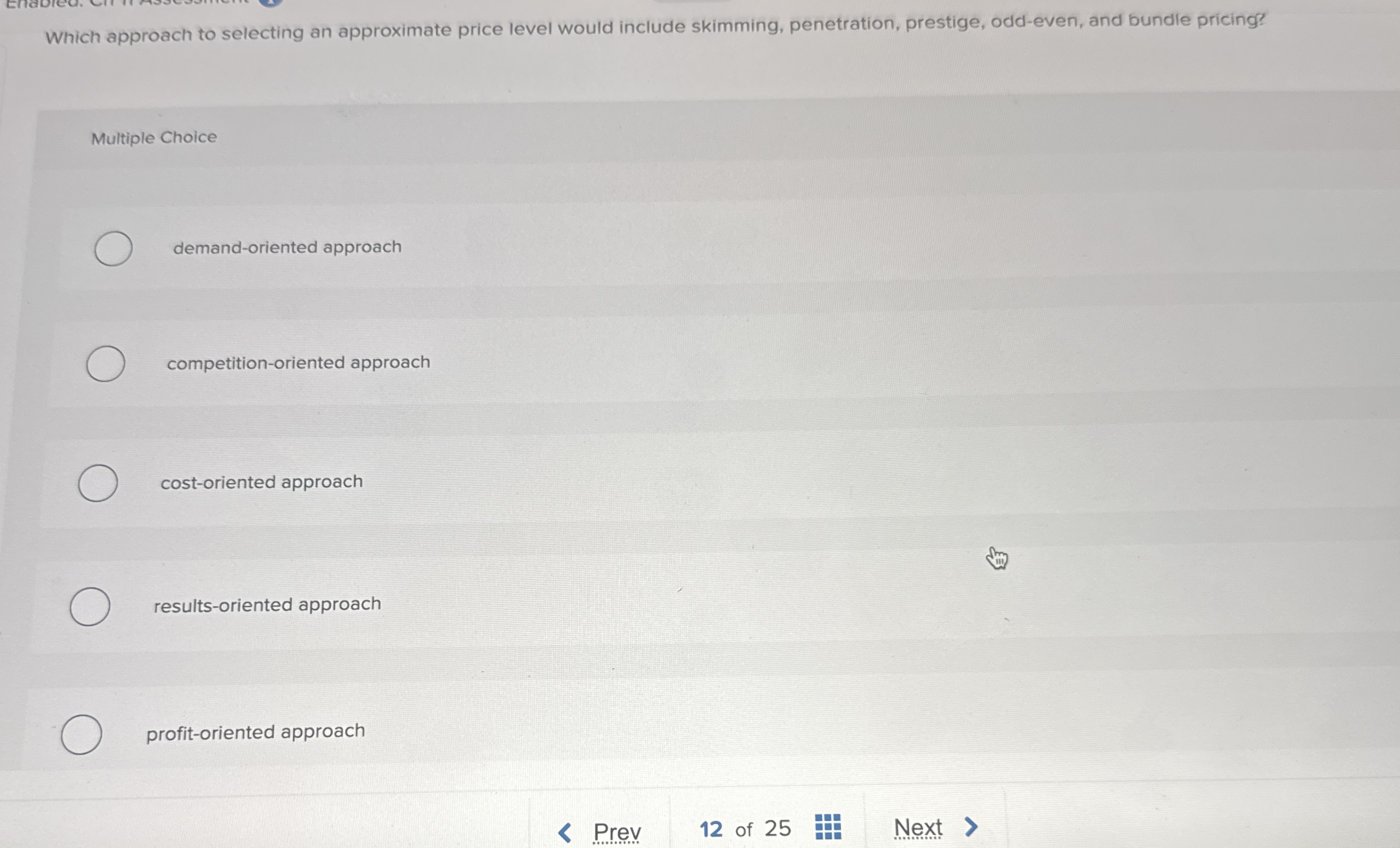 Which approach to selecting an approximate price