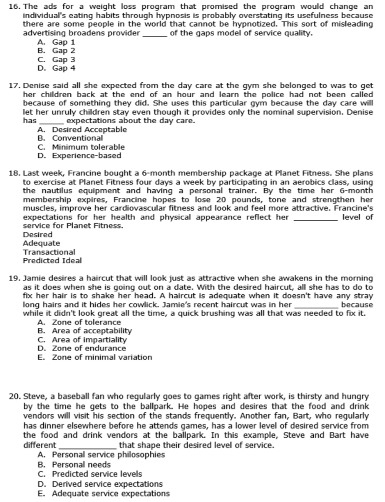 16. The ads for a weight loss program that