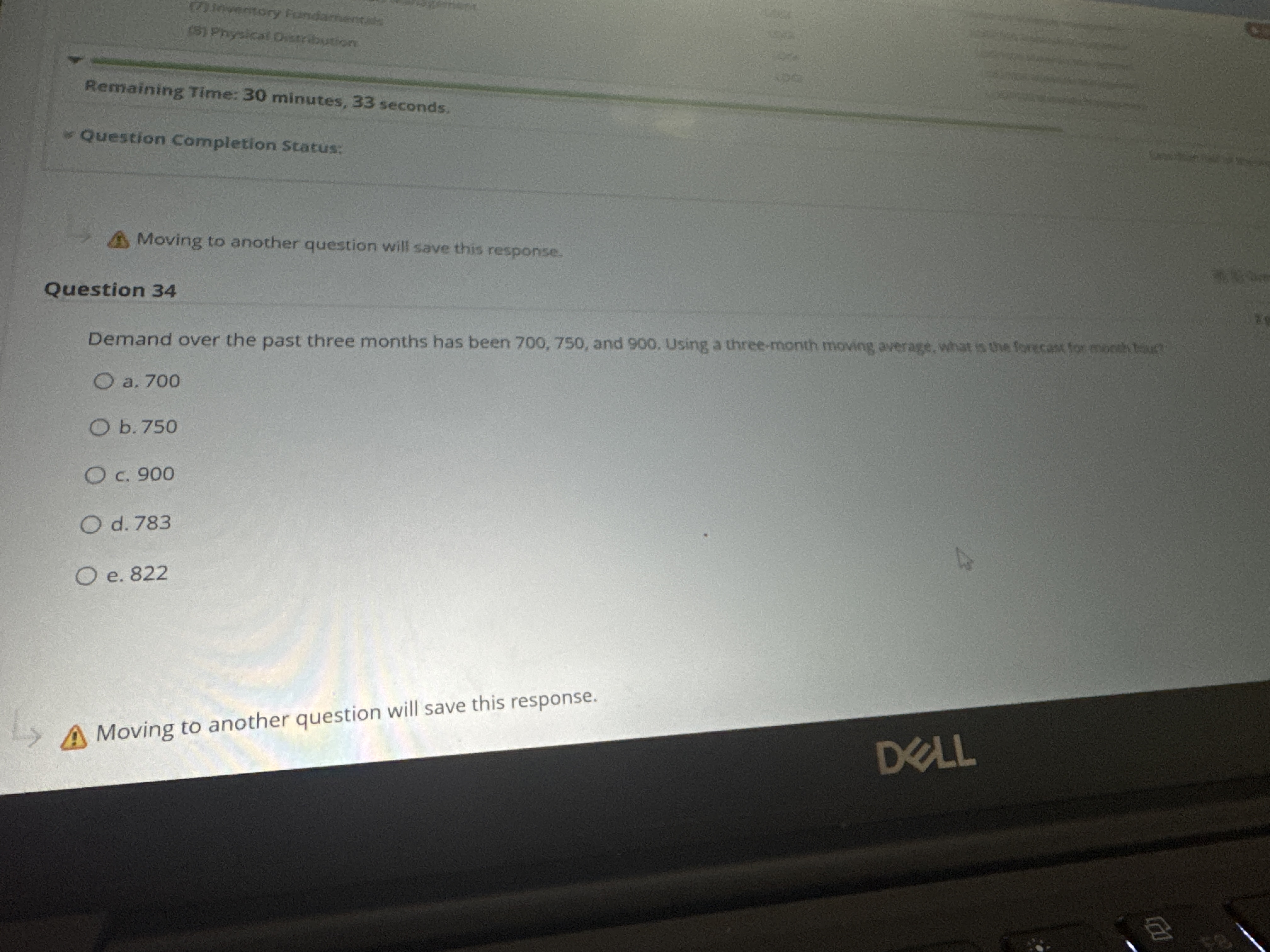 A forecasting technique that takes the average