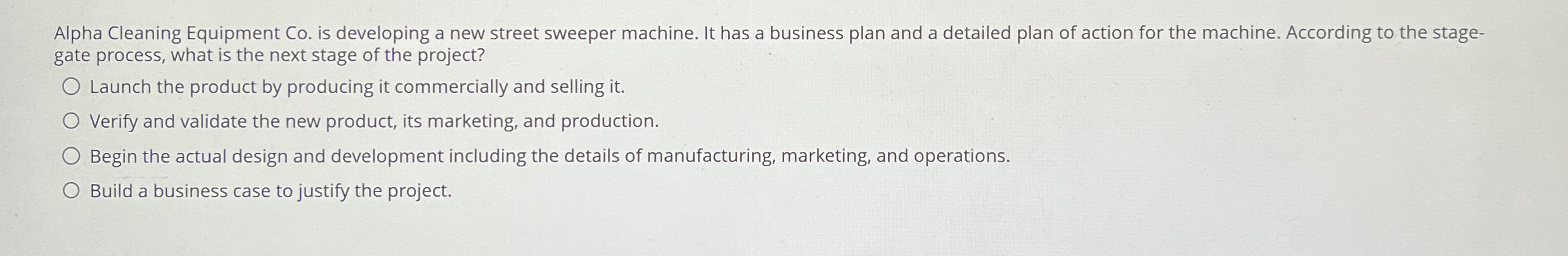 Alpha Cleaning Equipment Co . is developing a new