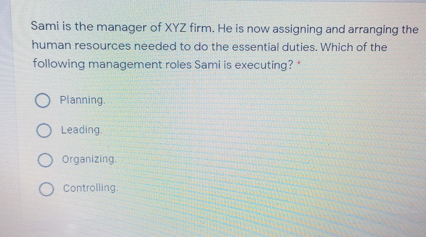 Sami is the manager of XYZ firm. He is now