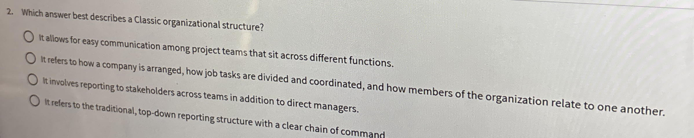 Which answer best describes a Classic