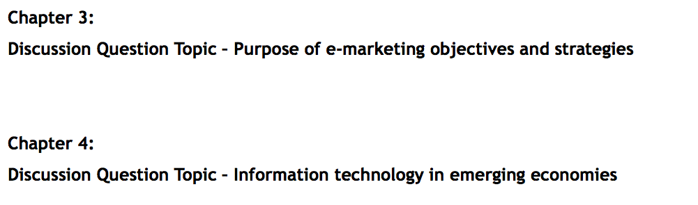 THIS IS FOR E-MARKETING! Chapter 3: Discussion