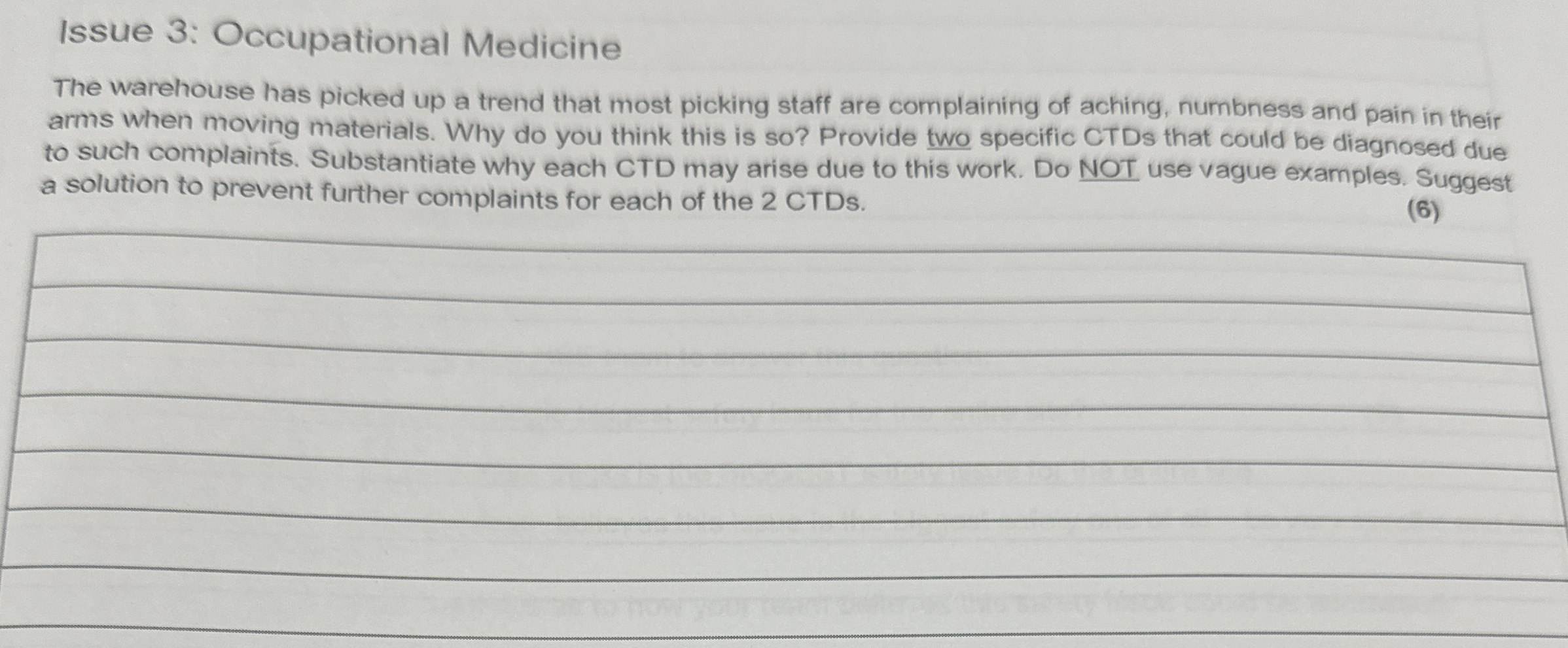 Scenario Facilities at a Hyper Store Warehouse