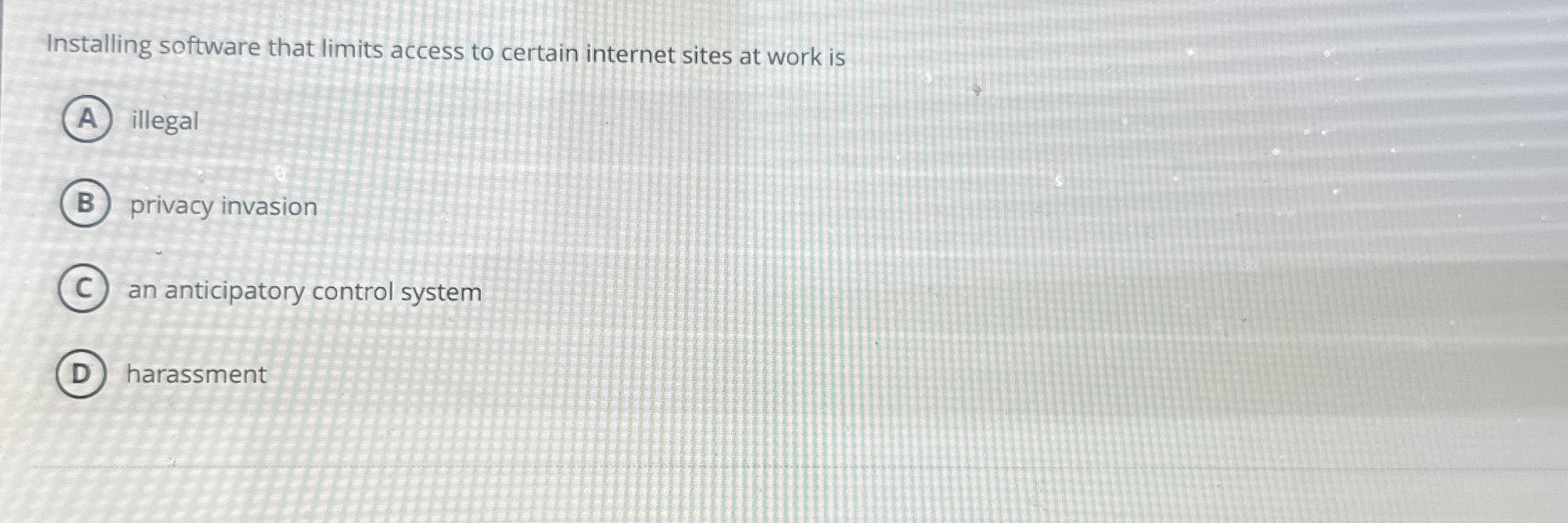 Installing software that limits access to certain