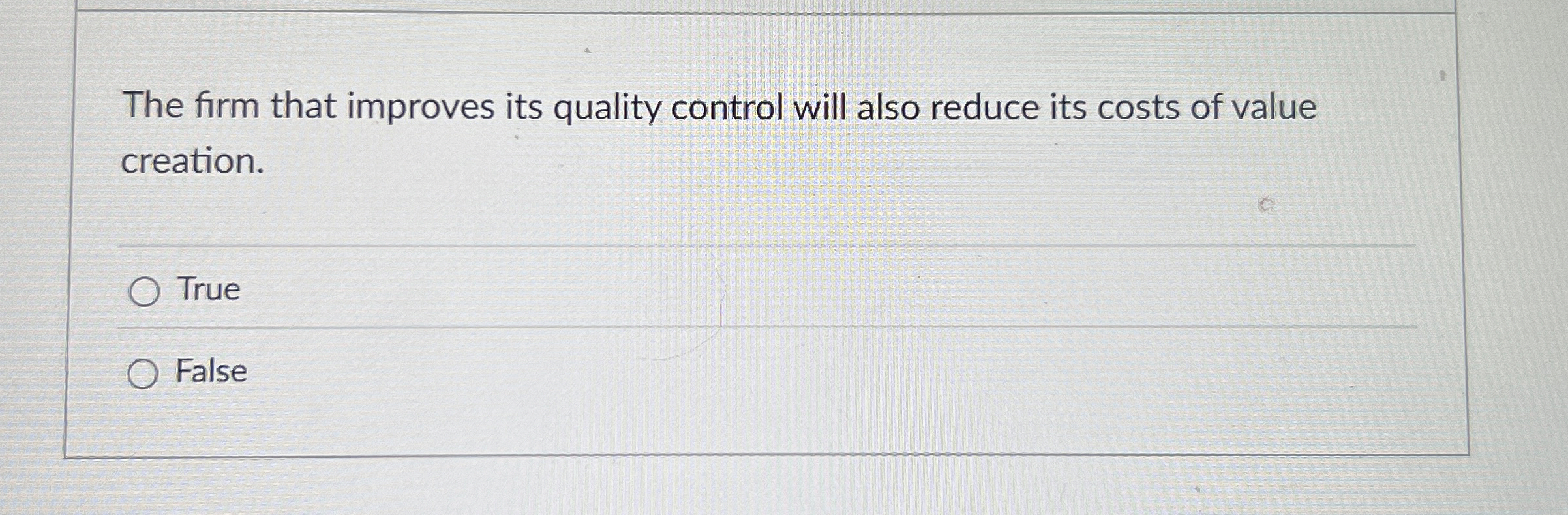 The firm that improves its quality control will