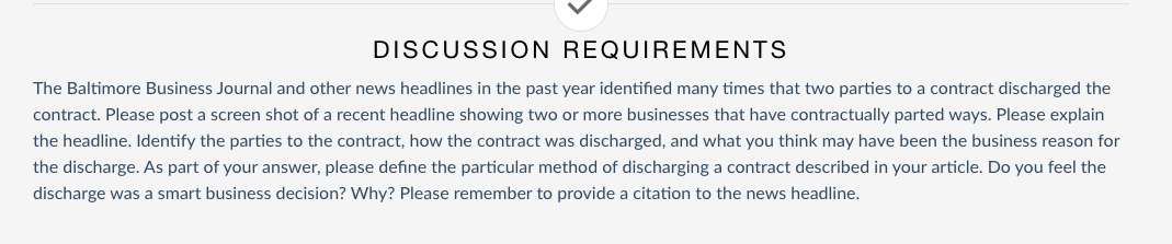 Methods of Discharging a Contract Introduction: