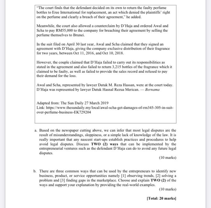 please solve the problem. its entrepreneurship