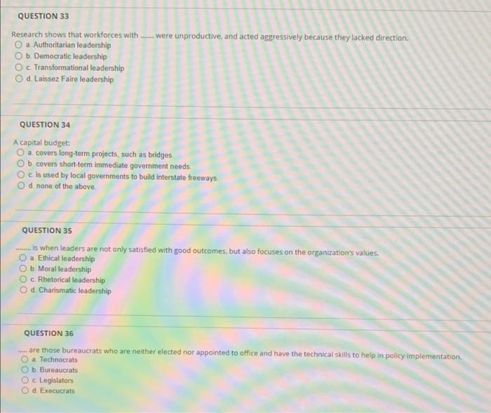 QUESTION 47 The public sector was faster than the