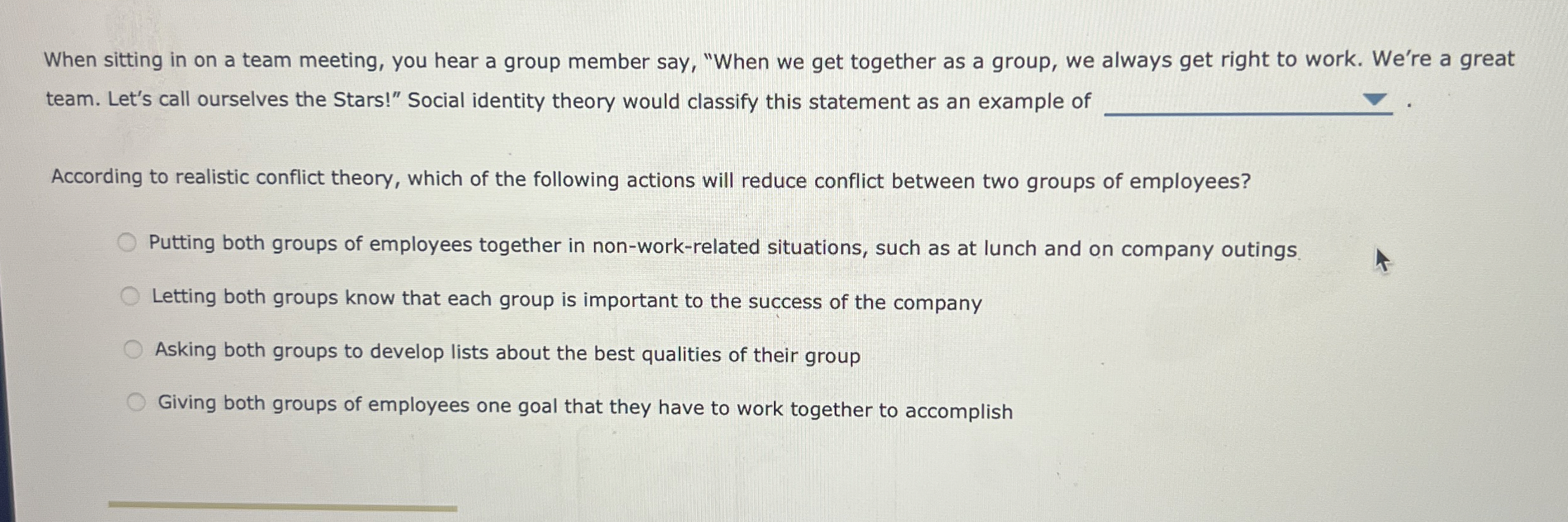 When sitting in on a team meeting, you hear a