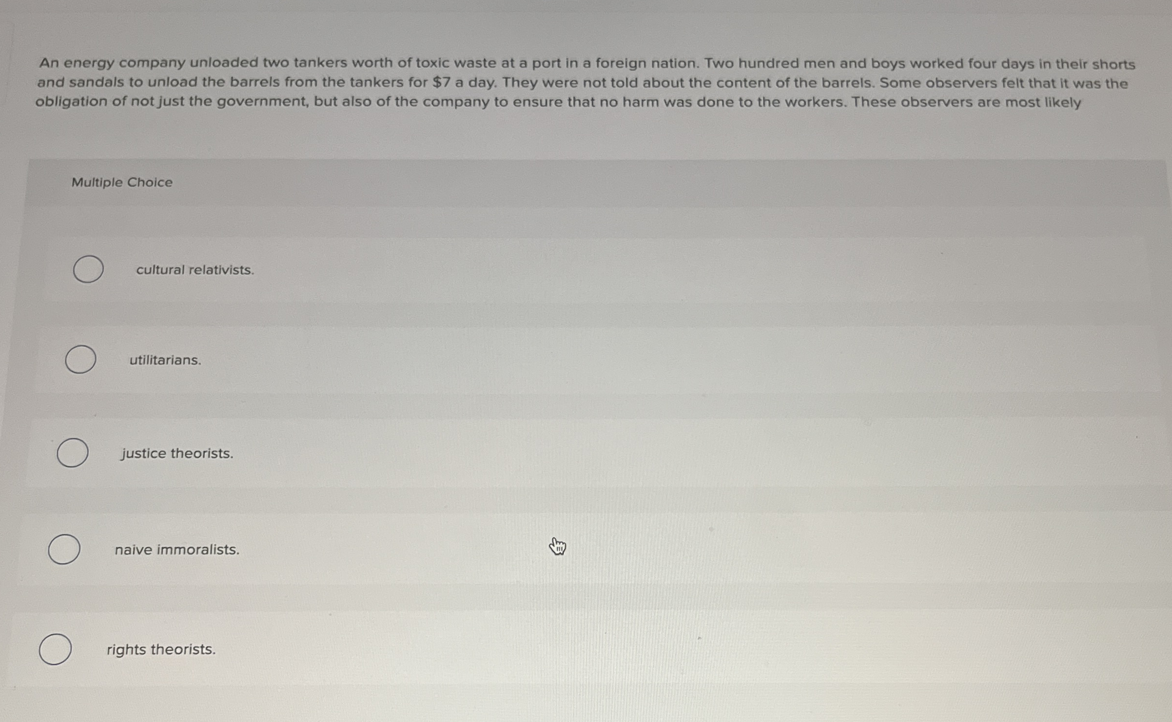 An energy company unloaded two tankers worth of