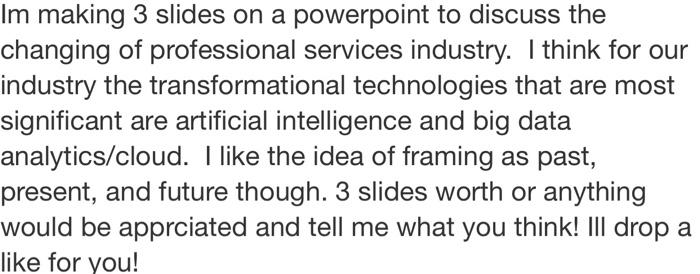 me and my group are doing a presentation and a