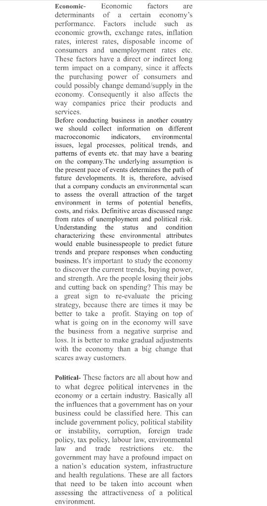 Offer recommendations on how management should